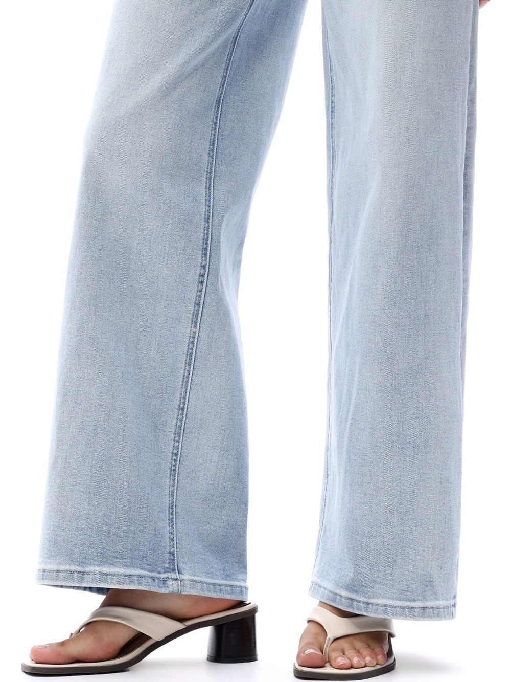 Oneso Mid Rise Wide Leg Jeans - Light Wash NWT 14W - Picture 2 of 15